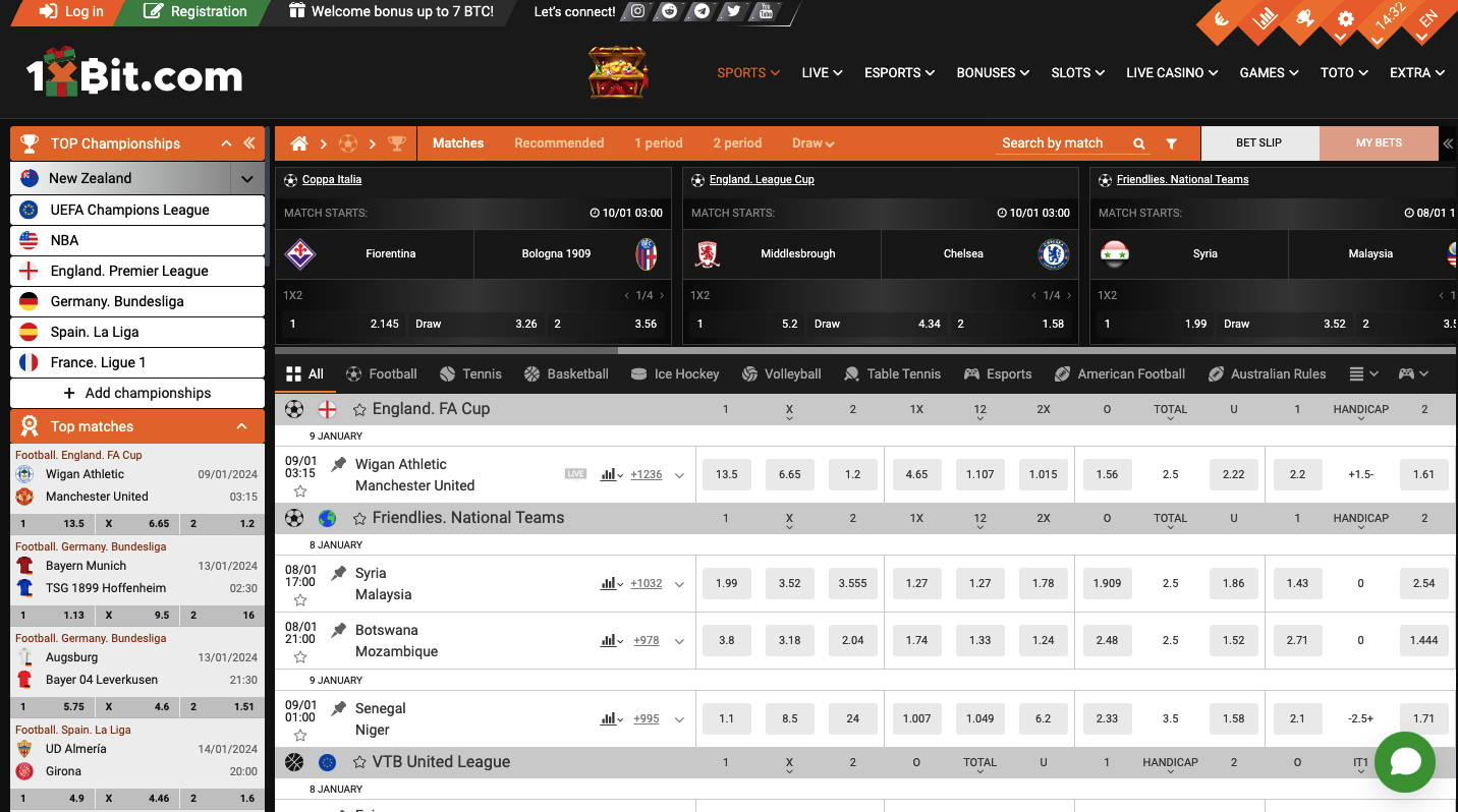 1xBit Sports Betting